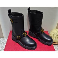 Valentino Heel 5cm VLGO Signature Ankle Boots In Calfskin Black 2023