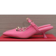 Valentino Heel 5cm Rockstud Couture Mules in patent leather Pink