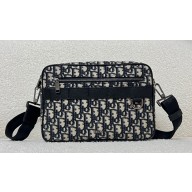 Dior Safari Bag with Strap in Beige and Black Dior Oblique Jacquard 2023
