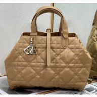 Dior Medium Toujours Bag in Macrocannage Calfskin Tan 2023