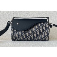 Dior Roller Bag with Strap in Beige and Black Dior Oblique Jacquard and Black Grained Calfskin 2023