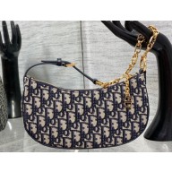 Dior CD Lounge Bag in Blue Dior Oblique Jacquard 2023