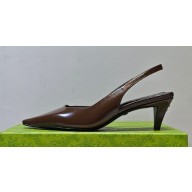 Gucci Heel 5.5cm Square slingback pumps 764192 Coffee 2023