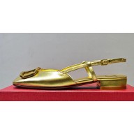 Valentino VLogo Signature Slingback ballerina Flats in leather Gold