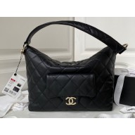 Chanel Calfskin Hobo Bag AS4347 Black 2023