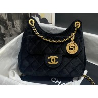 Chanel Velvet Small Hobo Bag AS4323 Black 2023