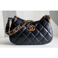 Chanel Calfskin Small Hobo Bag AS4422 Black 2023