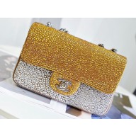 Chanel Strass and Crystal Small Classic Handbag A01116 Gold/Silver 2023