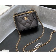 Chanel Grained Calfskin Mini Vanity with Classic Chain Bag AP1340 Black 2023 (ORIGINAL QUALITY)