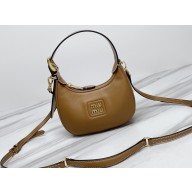 Miu Miu Leather hobo bag 5BP084 Brown