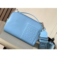 Loewe Mini Camera Crossbody bag in satin calfskin Blue