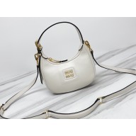 Miu Miu Leather hobo bag 5BP084 White