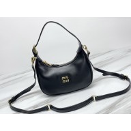 Miu Miu Leather hobo bag 5BC161 Black
