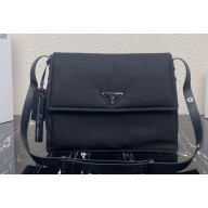 Prada Re-nylon Large Padded Shoulder Bag 1BD256 Black 2023