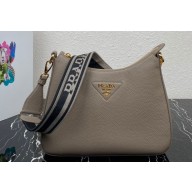 Prada leather bag 1BC178 Gray 2023
