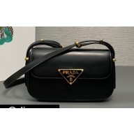 Prada Leather shoulder bag 1BD339 Black 2023