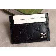 Gucci Signature Card Case 473927 GG Black