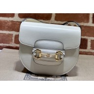 Gucci Horsebit 1955 mini rounded bag 760191 Leather White