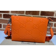 Gucci Jumbo GG leather medium messenger bag 696009 Orange