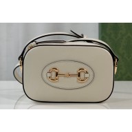 Gucci Horsebit 1955 small shoulder bag 760196 in Leather White