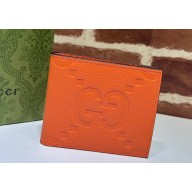Gucci Jumbo GG leather wallet 739475 Orange