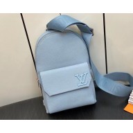 Louis Vuitton Cowhide leather Pilot Slingbag Baby Blue 2023