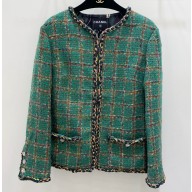 Chanel Wool & Silk Tweed Jacket P75152 Green 2023