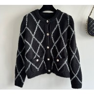 Chanel Coco Neige Cashmere & Silk Jacket P74370 Black 2023