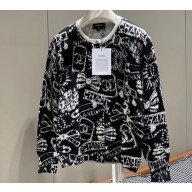 Chanel Cashmere Cardigan P74386 Black/White 2023