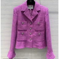 Chanel Wool & Silk Tweed Jacket Pulm 2023