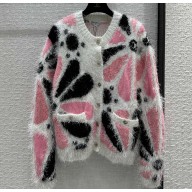 Chanel Cashmere & Silk Cardigan Black/White/Pink 2023