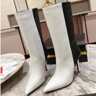 Christian Louboutin Heel 10cm Astrilarge Booty Low boots Calf leather White/Black 2023