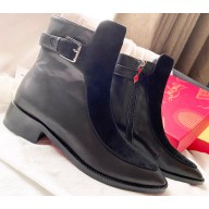 Christian Louboutin Ecritoir Leather Low boots CL31 Suede Black 2023