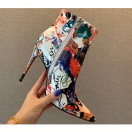 Christian Louboutin Heel 8.5cm/10cm Low boots Calf leather CL01 Print 2023