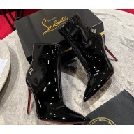 Christian Louboutin 10cm Low boots leather CL12 Patent Black 2023