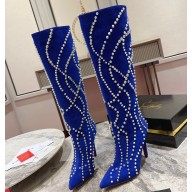 Christian Louboutin Heel 10cm Astrilarge Botta Pika Boots Blue 2023