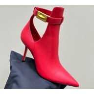 Jimmy Choo Heel 6.5cm/8.5cm Nell Ankle Boots in Calf Leather Red 2023