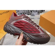 Louis Vuitton LV Discovery Lace Ups Men's Sneakers Red 2023