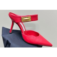Jimmy Choo Heel 6.5cm/8.5cm Nell Mules in Calf Leather Red 2023