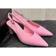 Chanel Patent Calfskin Slingbacks G45251 Pink 2023