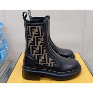 Fendi Domino Black leather biker boots 02 2023