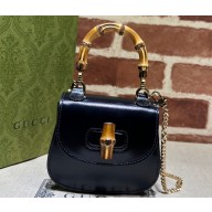 Gucci Bamboo 1947 super mini bag 760246 leather Black 2023