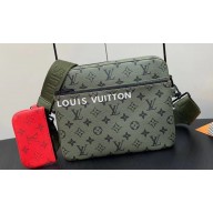 Louis Vuitton Monogram Canvas Trio Messenger Bag M23783 Khaki Green/Vermillion Red 2023