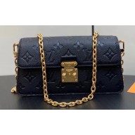 Louis Vuitton Monogram Empreinte leather Wallet On Chain Métis Bag M82637 Black 2023