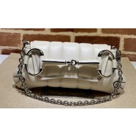 Gucci Horsebit Chain small shoulder bag 764339 quilted leather White