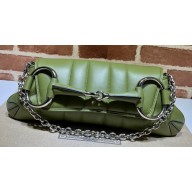 Gucci Horsebit Chain medium shoulder bag 764255 quilted leather Green