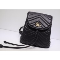 Gucci GG Marmont Rucksack Backpack Bag 528129 Black