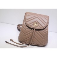Gucci GG Marmont Rucksack Backpack Bag 528129 Nude
