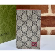 Gucci Long card case with GG detail 768249 Beige/Red