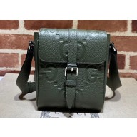 Gucci Jumbo GG small messenger bag 760235 leather Green 2023